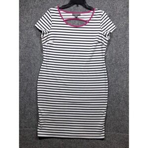 A Pea in the Pod Women's Medium Maternity Striped Short Sleeve T Shirt Dress‎